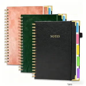 Coil Notebook, College Ruled Paper, 300 Pages Thick, Ideal for Work and Study, Hard Cover Leather Notebook, Unisex, Perfect Gift for Note Lovers