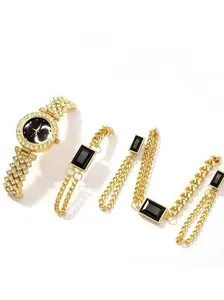 Women's Fashion Elegant Quartz Watch With Necklace, Bracelet, Earrings, Casual Style with Digital Dial, Perfect Wristwatch for Valentine's Day, Easter, Mother's Day, Ramadan, Birthday, Ideal Jewelry Watch Set Choice for Family