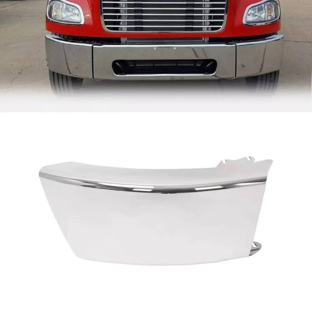 TORQUE Right Corner Bumper Steel Chrome Replacement for 2003-2024 Freightliner M2 106 112 Business Class Trucks Passenger Right Side RHD (TRB371101CR)