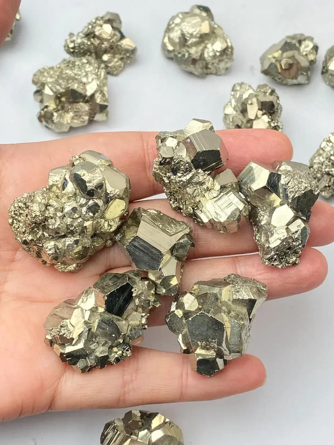 1pcs Raw Pyrite Cluster - Shimmering Fools Gold Crystal