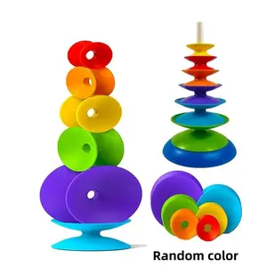 Rainbow Rotating Wheel Toy, Stackable Interactive Learning Toy for Babies & Toddlers, Educational Development Activity Gift，baby toys，toddler toys，kids games，sensory toys，kids toys，learning & education toys