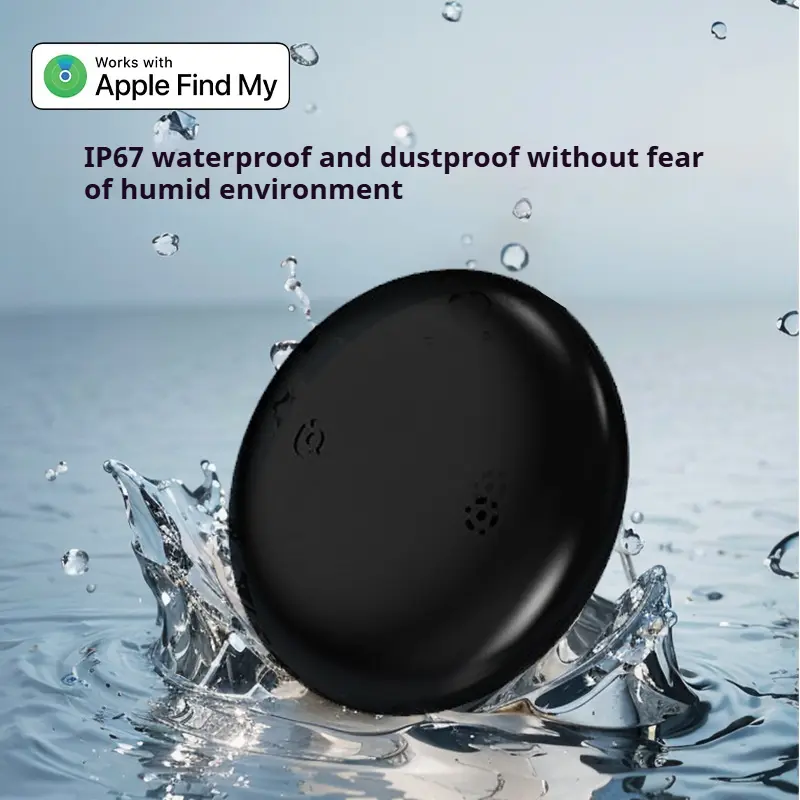 Lightweight GPS Car Tracker for Vehicles & Bikes - Mini Hidden Waterproof Tracker GPS System Accessories with Magnetic Case, iOS Find My Compatible, No Monthly Fee, Battery-Friendly Metal Steel Wireless CarPlay Adapter (Not for Google)