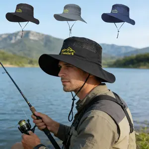 2026 New Fishing Hiking Hat Outdoor Breathable Fisherman Cap, Sun Protection Wide Brim Hat, UV Protection Fishing Hat
