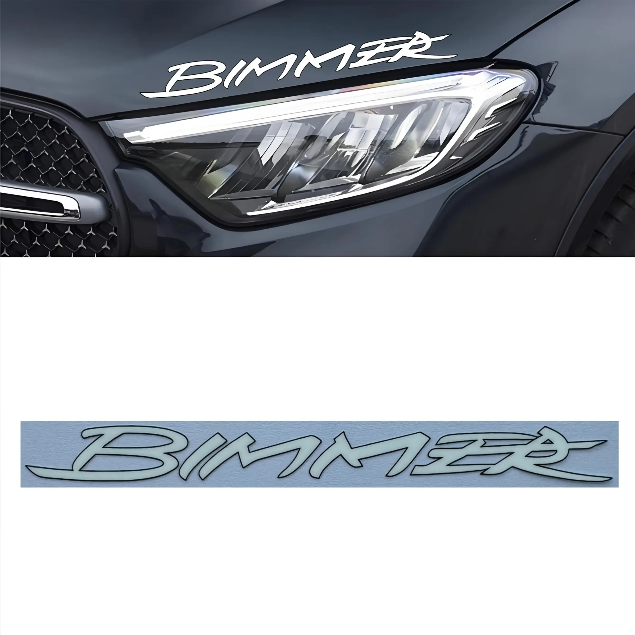 4PCS/SET Car Sticker BIMMER Car Badge Logo Sticker Suitable for BMW E21 E87 E88 F20 E36 E90 E91 E92 E12 E34 E60 F07 F10 Vehicle Decoration Accessories Car Decals