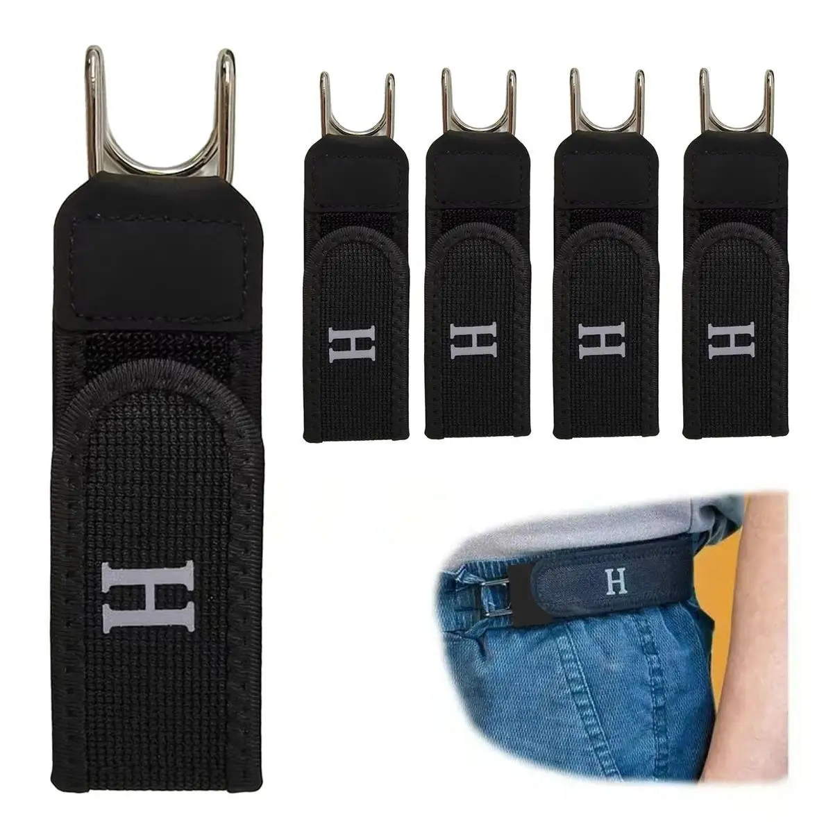 Unisex Tactical Side Belt, Adjustable Elastic No-Hole & Gapless Design with Quick-Attach Metal Hooks, Gapless Men's Belts, Gender-Neutral Men's Belts