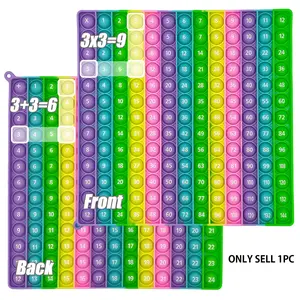 Multiplication Addition Math Games Fidget Toy, 2pcs/set Educational Quick Push Manipulatives Math Learning Teaching Toys for Kids, Math Learning Tools, Table Math Games, Visual Learning Tools