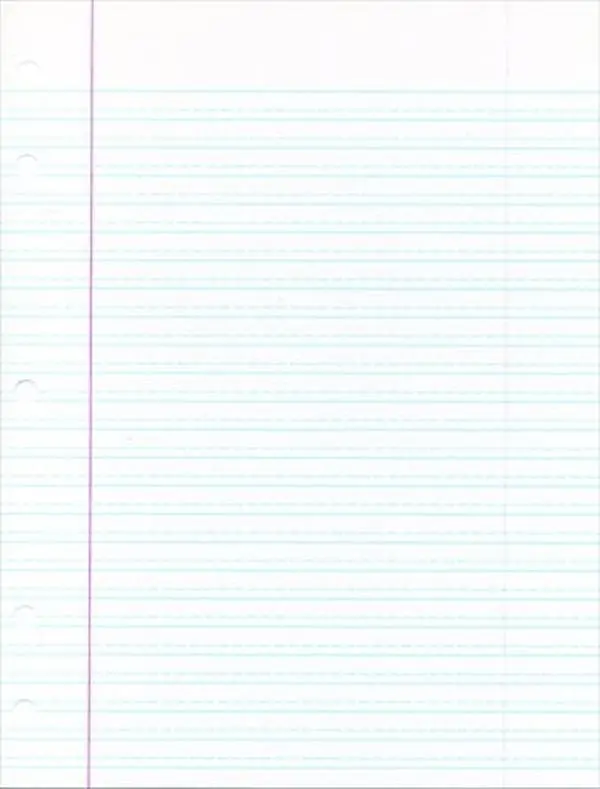 School Smart 085243 Sulphite Cursive Ruled Short Way Notebook Paper With Margin- White
