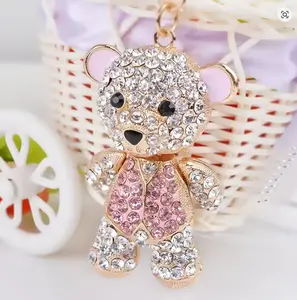 Hot cute Bear Keychain animal Bear Pendant Keyring for Women Men Car Key Holder Gift