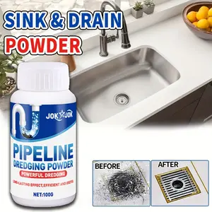 Multi-Purpose Drain Cleaner, Fast Acting, Easy to Use, for Toilet, Bathroom, Kitchen Pipes, Pipe Cleaning Solution, Sink Drain Unclogger