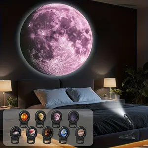 Galaxy Star Projection Lamp Set, 360 Degree Rotating LED Projector, Aurora Projector Lamp, Adjustable Brightness Lights, Perfect Gift, Room Decoration, Photo Background, Wall Ceiling Decor