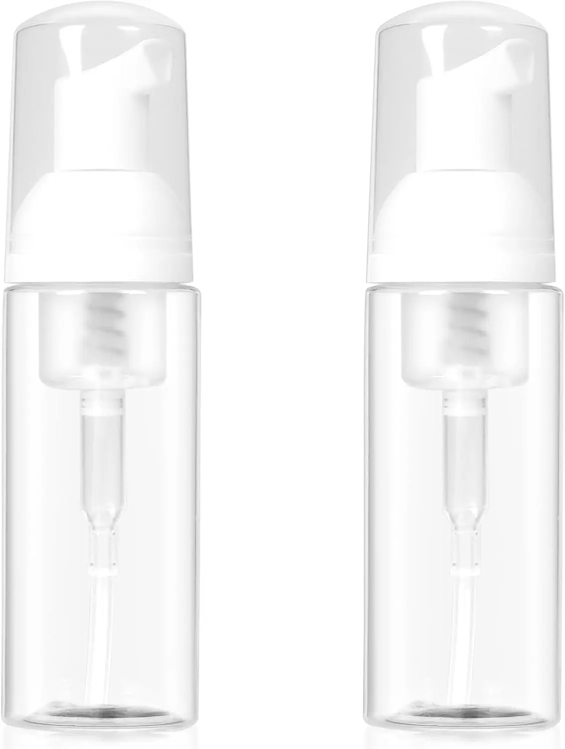 Travel  Pump Bottle 2oz - Leak-Proof  Foaming Dispenser for Hand Soap, Shampoo, Facial Cleanser | Portable Refillable Containers for Gym, Travel,  Use (2-Pack)