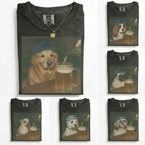 Comfort Colors 50+ Dog Breeds Available Beer Shirt, Vintage 90s Funny Edgy Dog Meme Tee, Unisex Fit Design, Casual Streetwear, Gift for Dog Lovers - TrendWear USA