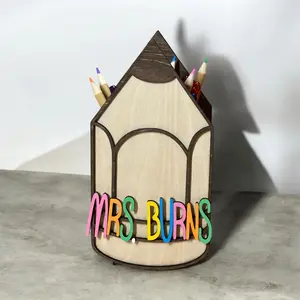 Personalized Teacher Desk Organizer - Custom Pencil Holder for Teachers