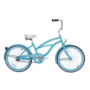 212 MAIN Women's Single-Speed Stainless Steel Jetta Beach Cruiser - Baby Blue, Adjustable Seat, Coaster Brake, Coaster Brake Bike
