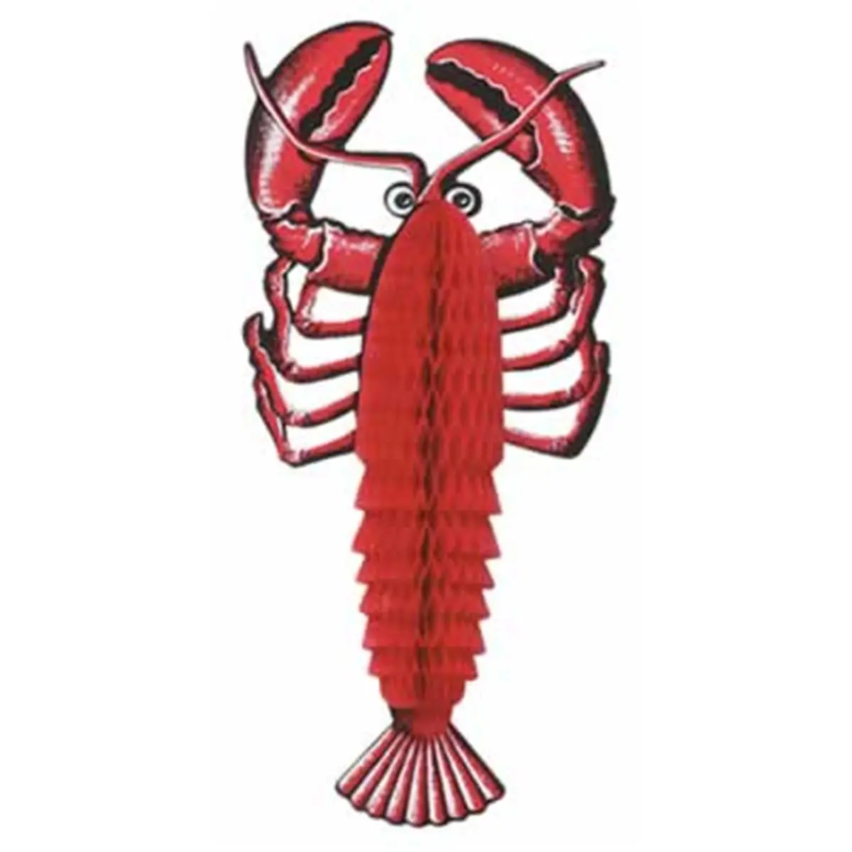 212 MAIN Half-Round Paper Tissue Napkins - Lobster Luau Nautical Food Theme Decorative Home Supplies, Case of 24, 17" per Package, Boxed for Indoor Household Use