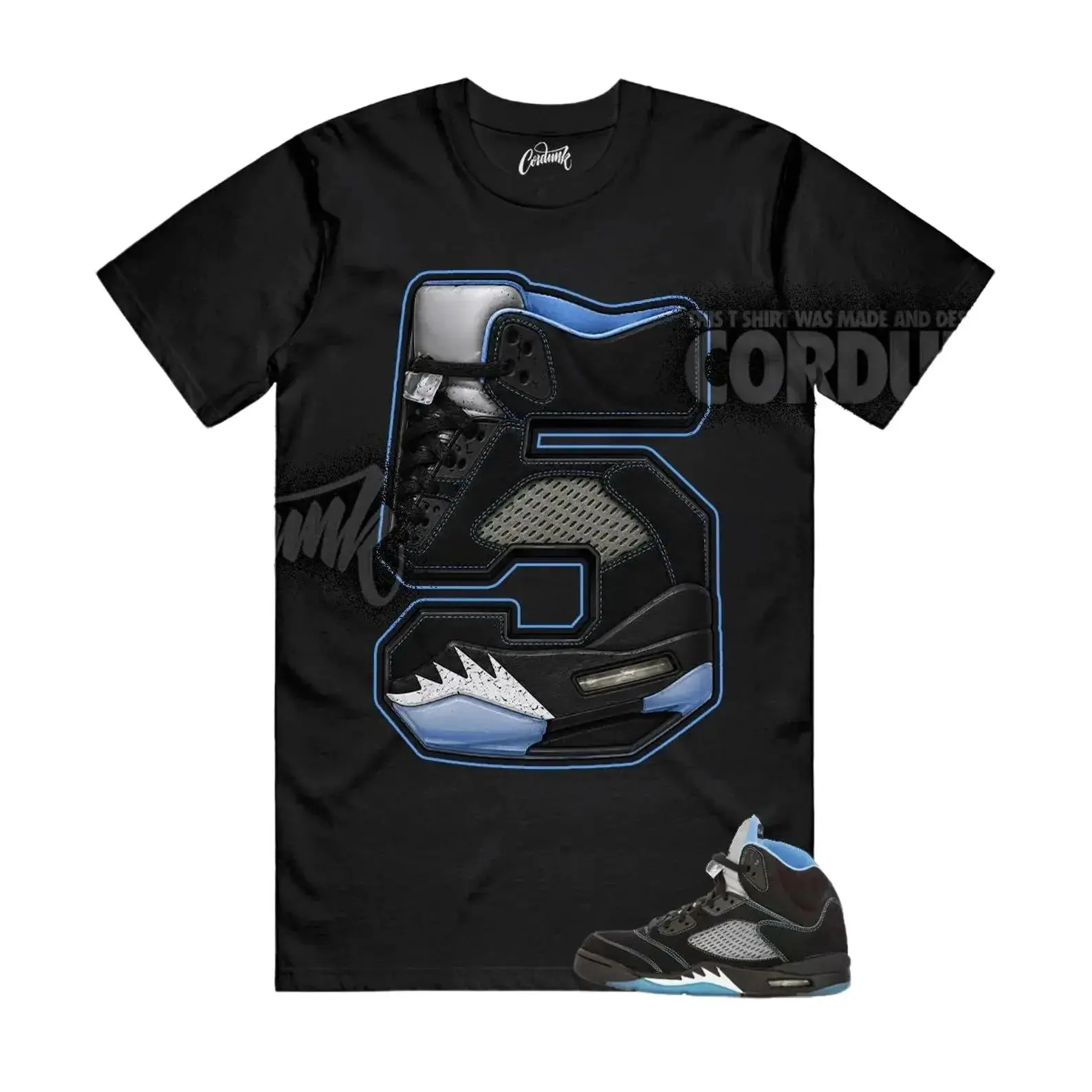 Number 5 Graphic Shirt To Match 5 Black Uni Blue White, 5 Black Uni Blue White Matching Shirt, 90s HipHop Unisex T-Shirt, Gift For Women and Men, Best Gift