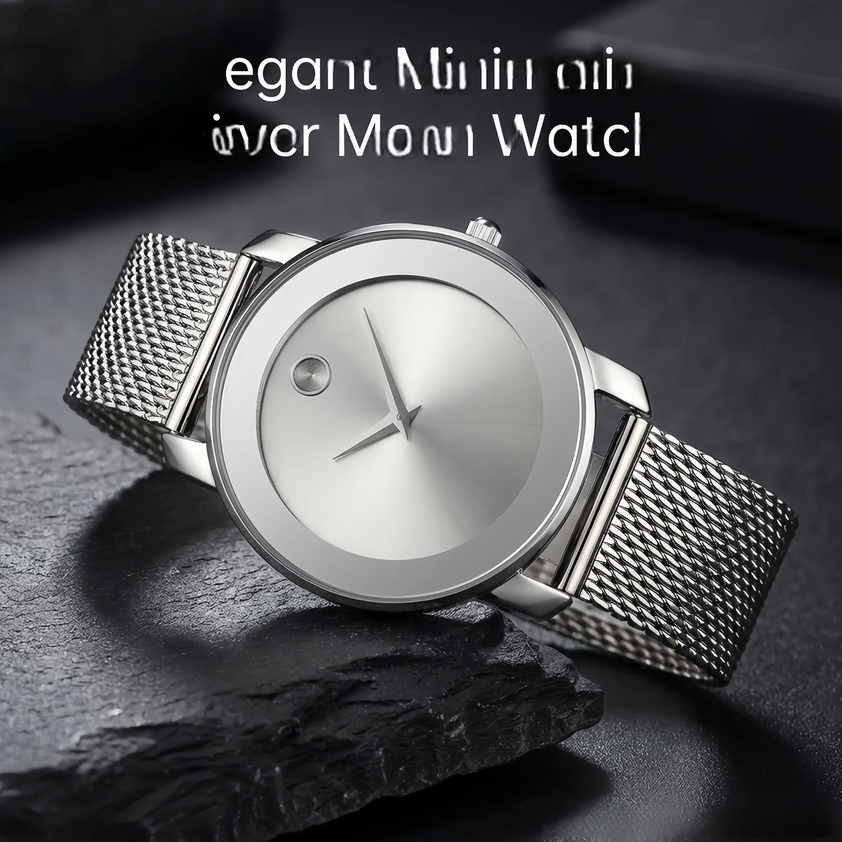 Men's Minimalist Watch, Ultra-Thin Dress Style with a 316L Stainless Steel Mesh Band, All-Metal Japanese Quartz, 3ATM Waterproof, All-Metal Quartz Watches, Classic Clean Quartz Watches