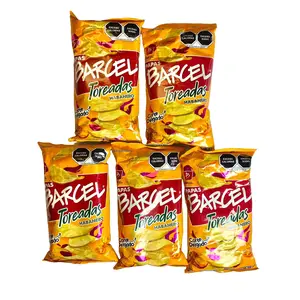 5 - PK BARCEL TOREADAS HABANERO - Mexican Chips - Snack Crispy Crunchy Bite - 45 GRAMS PER BAG - MEXICAN CHIPS - PAPITAS MEXICANAS - SABRITAS MEXICANAS