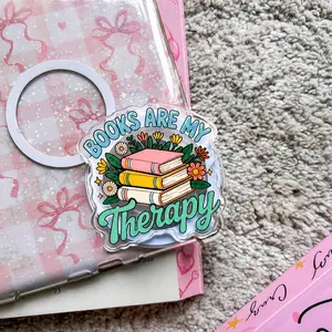 Book Lover Floral Phone Grip - Magnetic Pop Socket & Kickstand - Reading Aesthetic Accessory