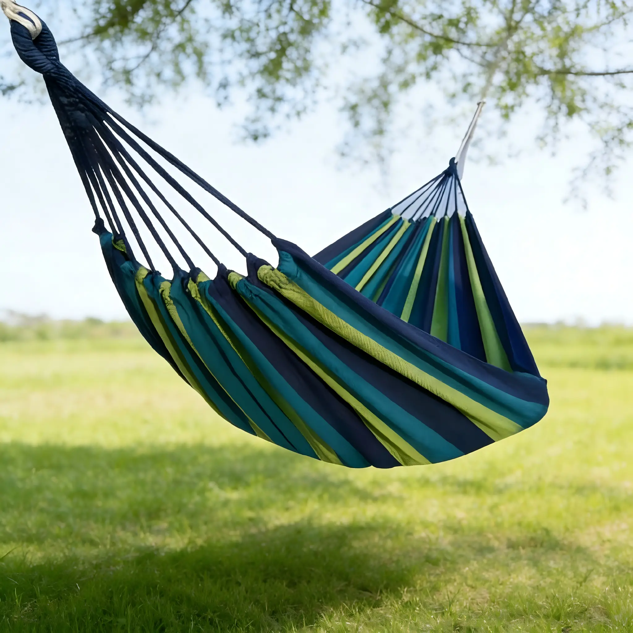 Classic Soft Canvas Hammock, Durable Portable Hammock for Single & Double Use, Ideal for Camping, Patio, Yard, Backpacking and Travel,Lightweight,Parachute, Hammocks For Outside, Outdoor Furniture Hammock