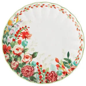 12-Piece Ceramic Dinnerware Set, Green