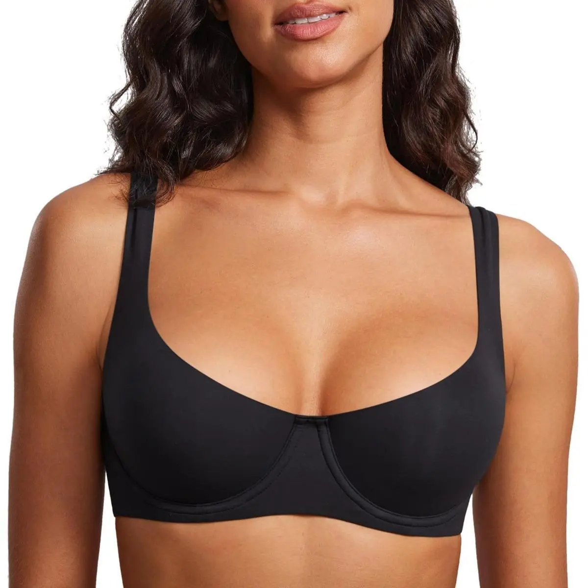 Plus Size Underwire Minimizer Bra, Lift Support Side Coverage Bra for Big Bust, Breathable Thin Cup Everyday Bra, Sizes 34B-44F