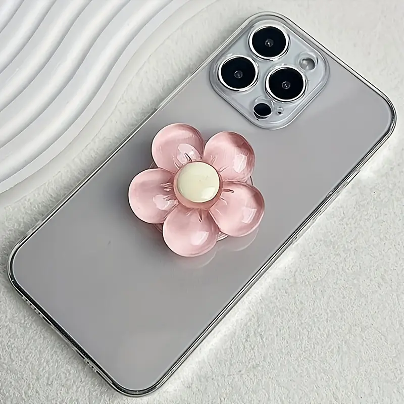 Simple 3D flower design phone holder, foldable upright desktop phone clip, portable phone decoration, girl's gift, Adjustable phone stand, Cell Phone Stand, Phone Mount, Cellphone Holder
