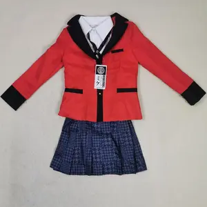 Yumeko Jabami Cosplay Costume School Uniforms Jabami Yumeko Outfits Full Set with Stockings Girl JK School Uniform For Comic Con