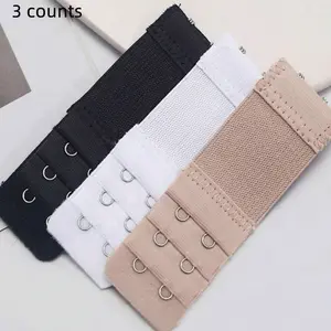3 pieces of 2-hook bra strap extender, comfortable adjustable bra strap, Adjustable Straps, women's underwear and underwear accessories, soft adjustable bra extender, enhanced support, breathable polyester fabric, very suitable for casual wear or travel