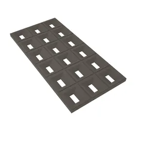 Gray PU Hollow Brick Wall Panels 3D Faux Brick Wall Cladding Panels for Interior & Exterior Use | Waterproof Decorative Privacy Screen & Modern Room Divider for Living Room, Garden, Balcony & Patio