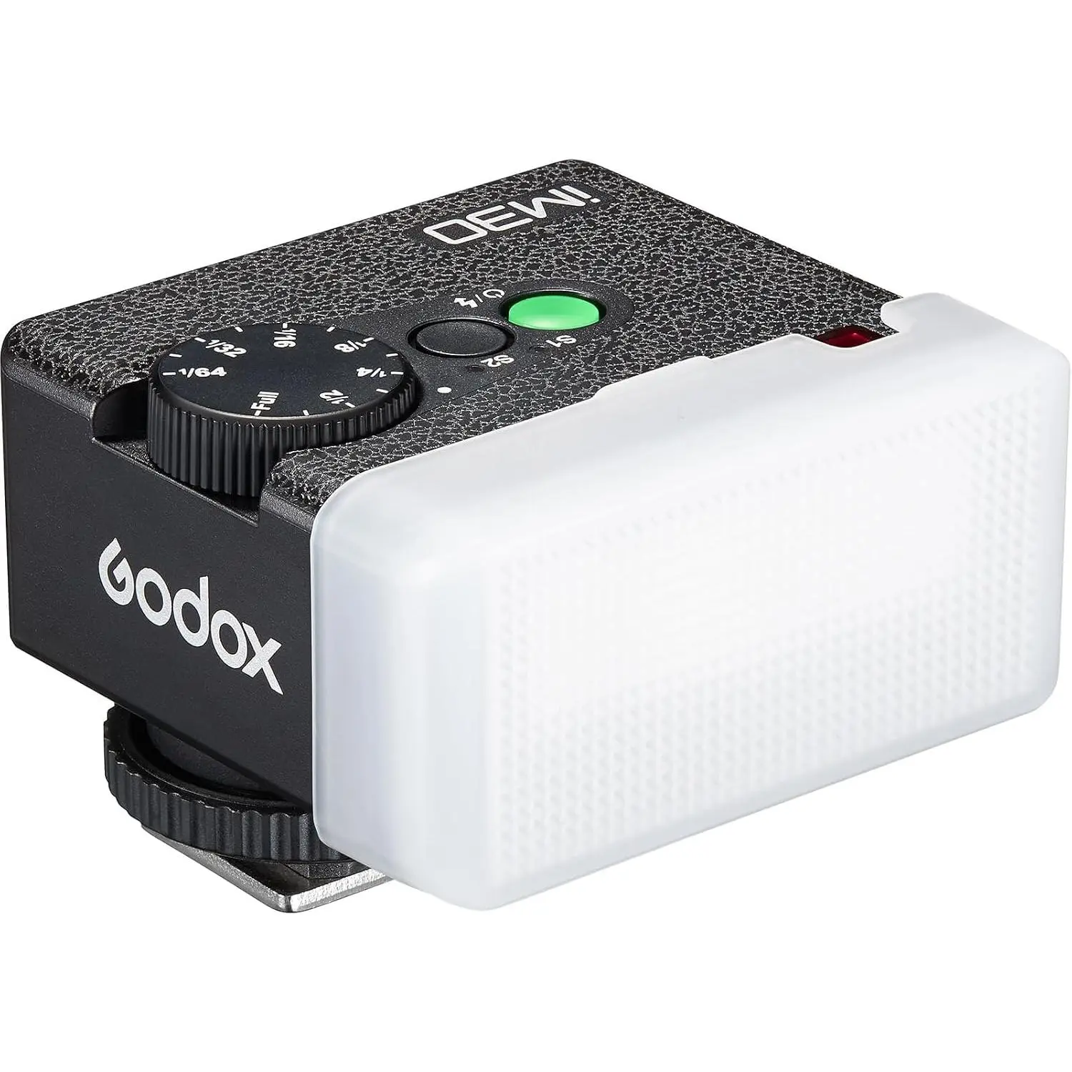 Godox iM30 Mini Flash with Diffuser for Canon, Nikon, Sony, Fuji, Olympus, Leica, Ricoh Single-Contact Hotshoe Cameras, Speedlite GN15, 7-Level Power Adjustment, 230 Flashes, S1/S2 Optical Slave Modes