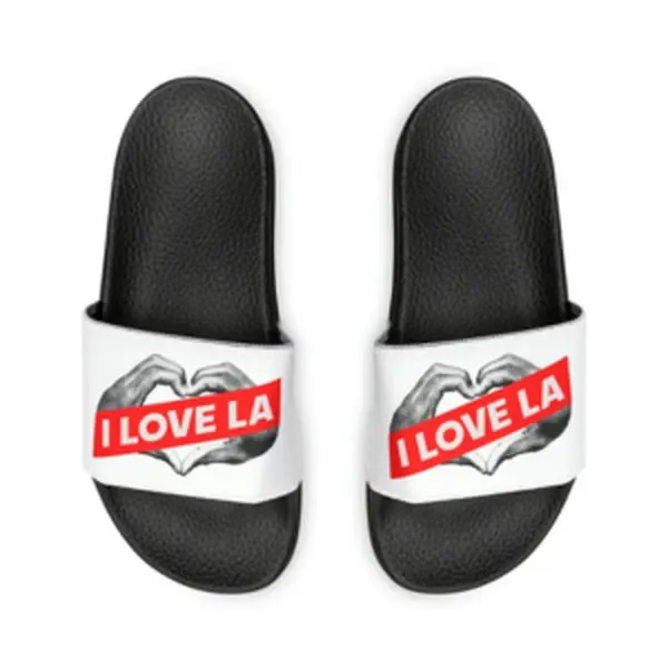 Christmas Women's Slide Sandals - Holiday Red Green Festive Slippers, Xmas Party Shoes, Gift for Her, Seasonal Winter Footwear, Santa Claus