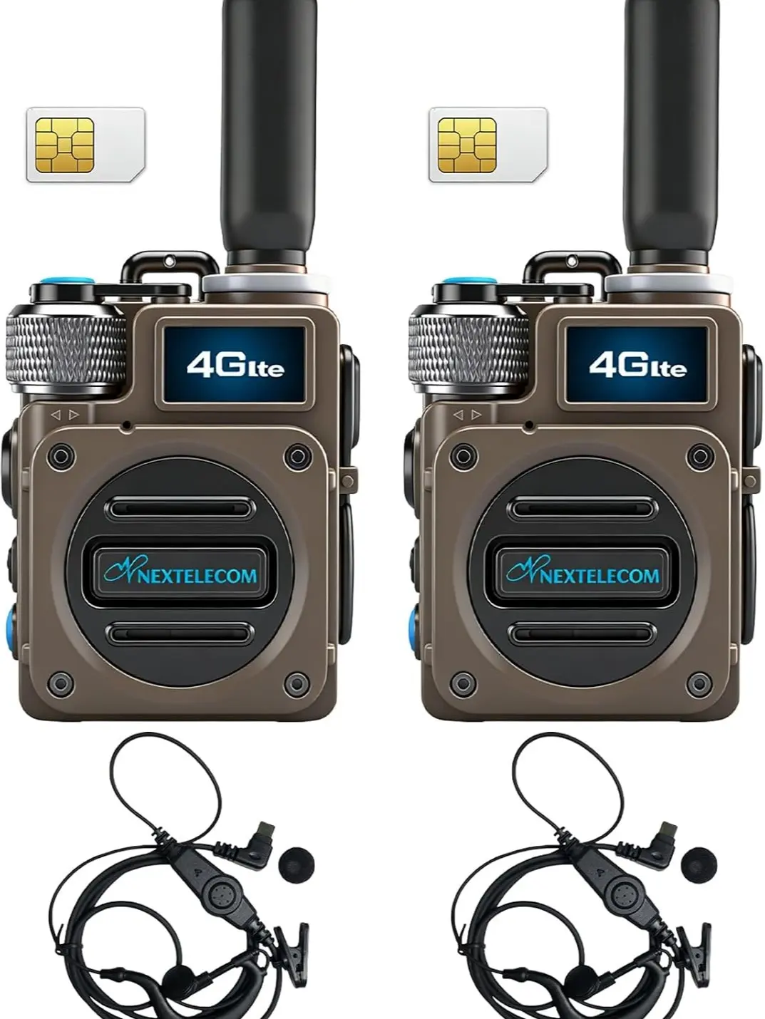 NEXTELECOM POC-1 G6S 5G Audio Walkie Talkie - Lifetime Free Subscription, Unlimited Global Range, 6800mAh Long Battery, Bluetooth, APP, Rugged IPX4 Waterproof, SIM Included for Hiking, Team Work #SummerWins #DealsForYouDays