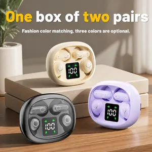 JPTREK Wireless Bluetooth Headphones,Bluetooth Active Noise Cancelling Headphones Tiny Size Invisible Earbuds,Waterproof Headsets,With Mic,Sleep and Sports Earphones Set, 2 Pairs, Mini and Short Handle Design,for Work Sport Sleeping noise headphones