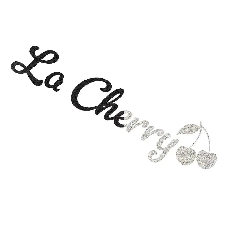 La Cherry Vinyl Decal Sticker UV & Waterproof Bumper Window Laptop Automotive Water Bottle Gift accessories – BLACK REFLECTIVE 7"