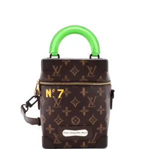 Pre-owned Louis Vuitton material Messenger Bags Vertical Box Trunk Bag No.7 Trunk L'Oeil Vintage Monogram Canvas by Rebag