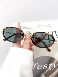 New Vintage Oval Fashion Glasses, Vintage Sun Glasses, Trendy Casual Sunglasses, High-Quality Metal Frame Design, Unisex Elegant Daily Wear Decorative Eyewear, Vintage Trendy Sunglasses