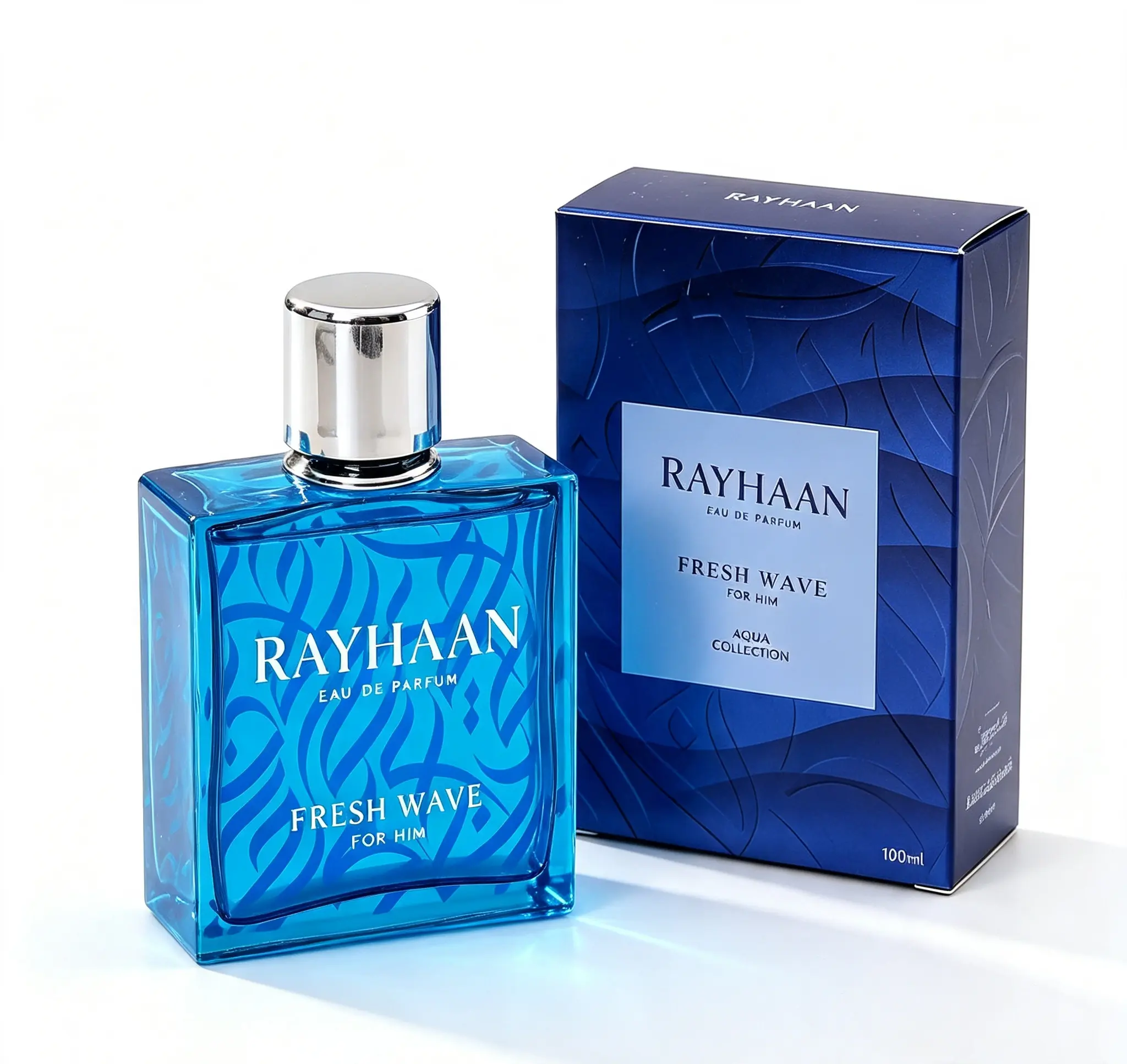 Rayhaan Fresh Wave Eau de Parfum Spray for Men 100ml / 3.4 fl oz – Crisp & Clean Long-Lasting Men's Fragrance, Fresh Aquatic Cologne, Everyday Luxury Scent for Men