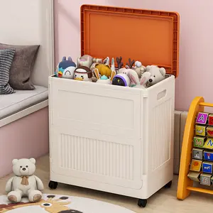 Large Capacity Foldable Storage Box, Flip Cover Design, Collapsible Storage Box, Multi-Functional for Home Party Office Dorm, Clothes and Handmade Craft Organizer