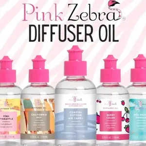 Pink Zebra Aromatherapy Diffuser Oils, Premium Fragrance Oils for Ultrasonic Diffusers, Home & Office Use Highly Scented