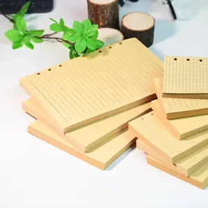 A5/a6/a7 Leather Paper Thickened Loose Leaf Refill, Grid/ruled/blank Replacement Pages, 6-Hole Binding, 80 Sheets/160 Pages