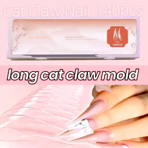 Dual Nail Forms Molds Cat Claw Dual Forms for Poly Nail Gel Duck Shape Nails for Dual Forms