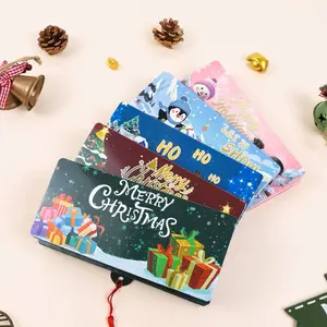 Christmas Santa Dollar Bill Money Envelopes, 10 Card Slots, 3D Design, Perfect for Christmas Party Prizes & Surprises