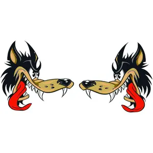 Big Bad Wolf Pair Decal