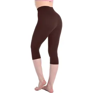 Female High-Waisted Capri Leggings - Sports Bottoms for Yoga, Running Workouts & Training, Capris