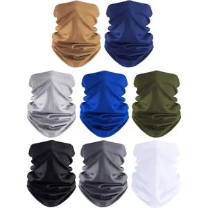 8 count Summer UV Protection  Coverings Mens Cooling  Gaiter Balaclava Breathable Headwear Scarf