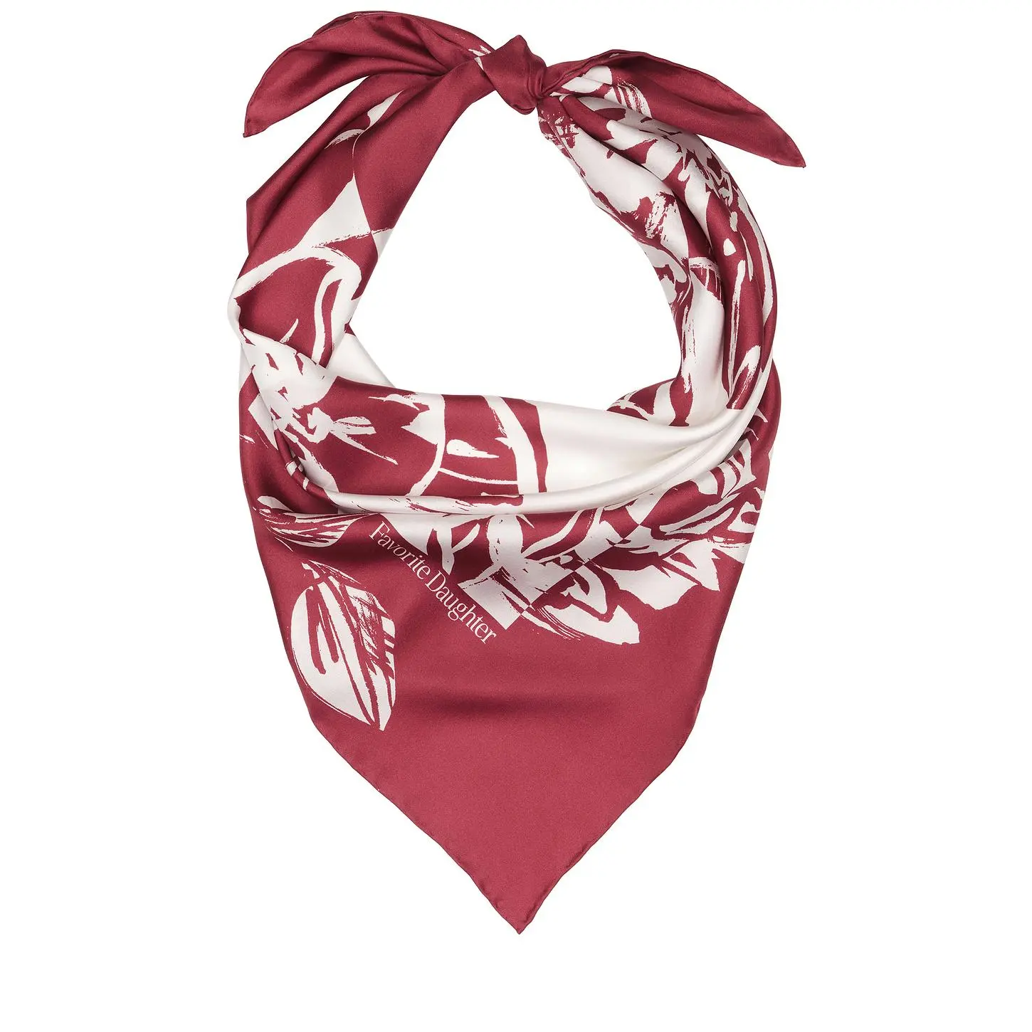 Favorite Daughter The Vintage Floral Silk Square in Red
