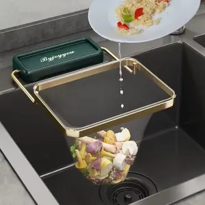 AREZO LLC sink strainer Food Catcher for Kitchen Sink with 100pcs Mesh Bags - Sink Net Strainer Corner Sink Strainer Basket Garbage Disposal Strainer Side Disposable Sink Filter Mesh Bag Utensils