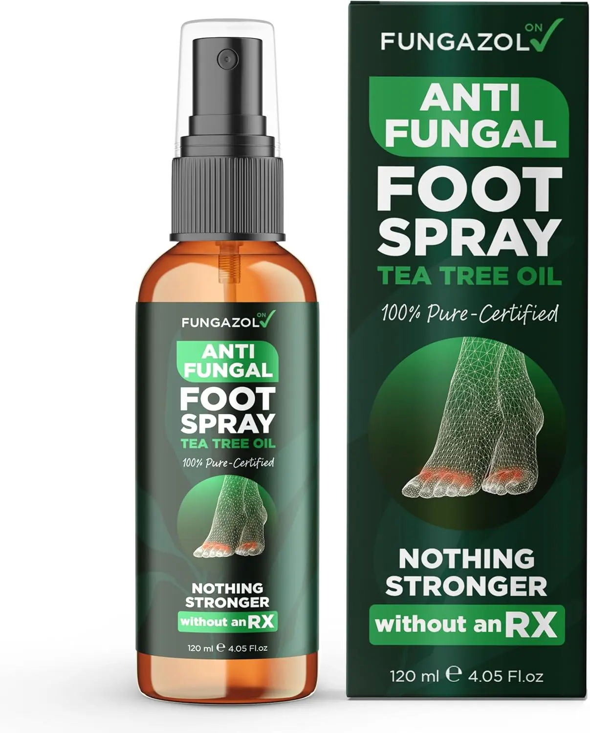 Foot Spray with Tea Tree Oil | Antifungal Treatment for Athlete’s Foot, Jock Itch, Nail Fungus & Ringworm | Fast-Absorbing Deep Penetrating Relief | Soothes Itching & Burning | 120ml