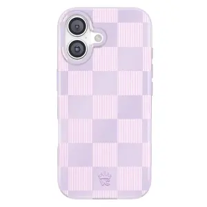 Velvet Caviar Lilac Vibe Checkered iPhone Case - Cute, Trendy & Stylish Phone Cases for iPhone - Drop-tested Cases for iPhone with Shockproof Protection